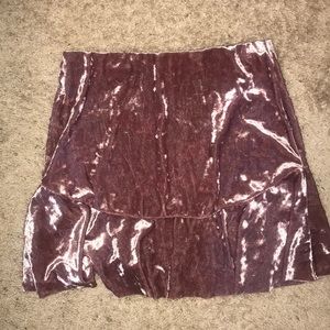 Pink/purple Velvet Skirt
